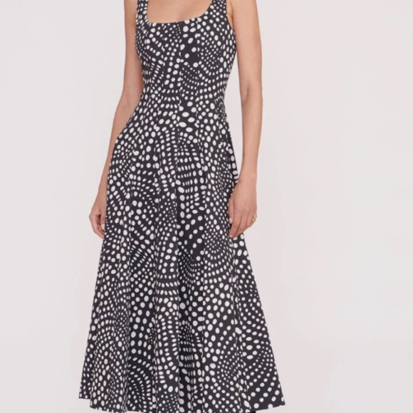 Staud Black Wavy Dot Wells Dress NEVER WORN with tags - Picture 4 of 6